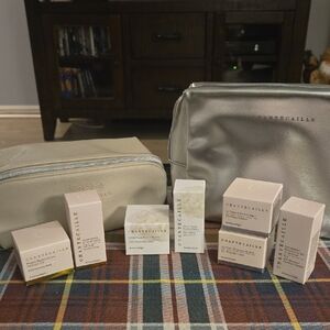 Chantecaille Skincare Collection with Cream and Silver Bag